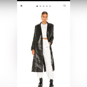 Bardot Faux Leather Trench Coat